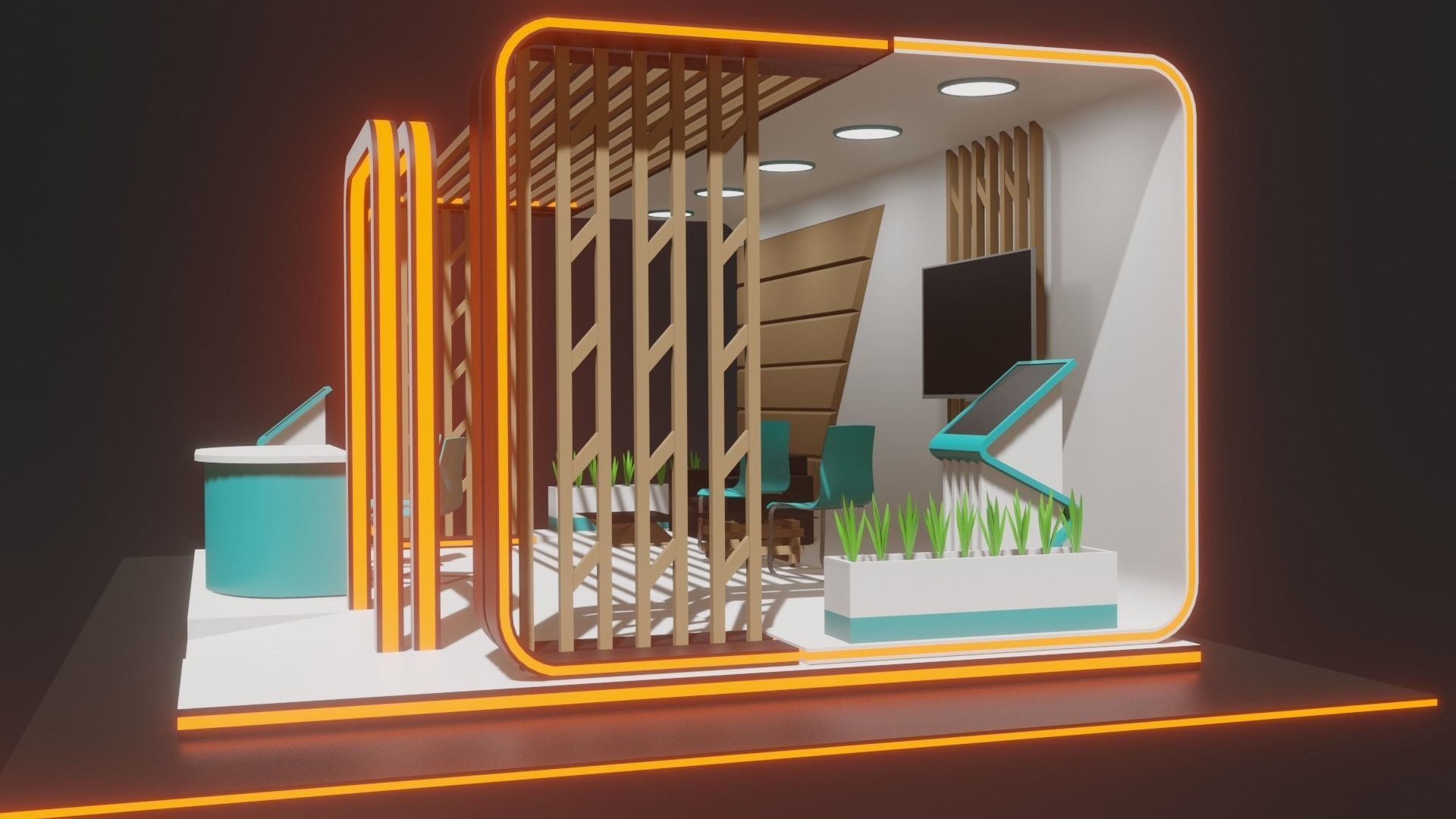 Exhibition Stand for Material Experimentation 3D Model Low-poly 3D model_7