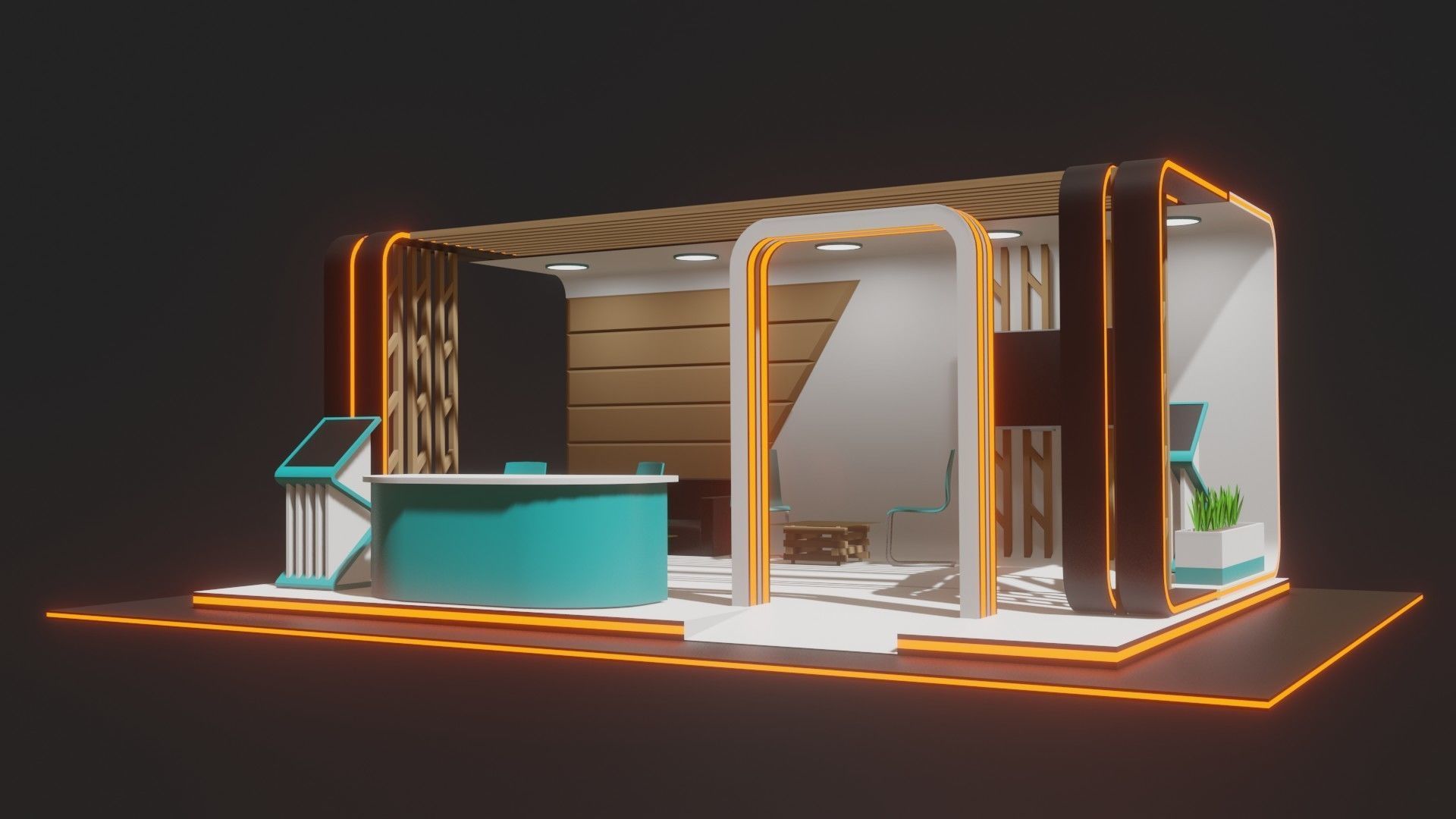 Exhibition Stand for Material Experimentation 3D Model Low-poly 3D model_17