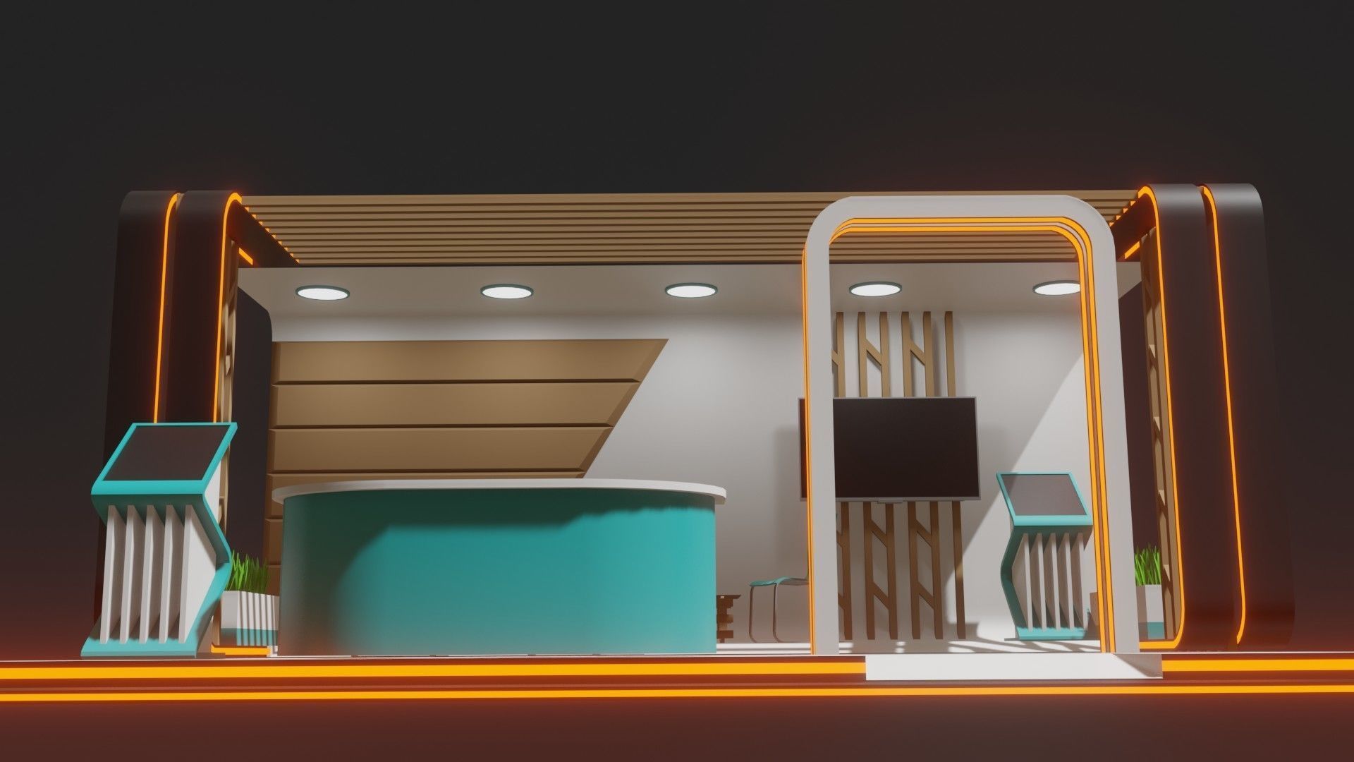 Exhibition Stand for Material Experimentation 3D Model Low-poly 3D model_8