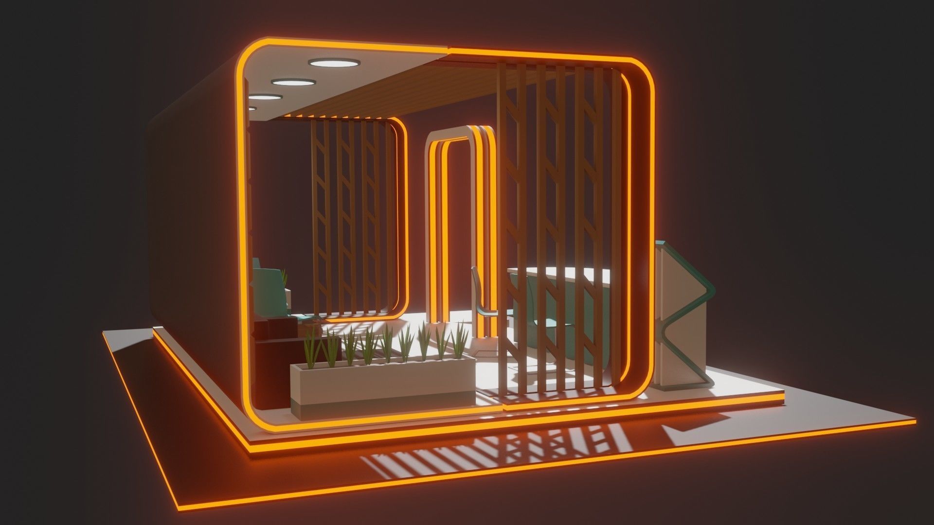 Exhibition Stand for Material Experimentation 3D Model Low-poly 3D model_6