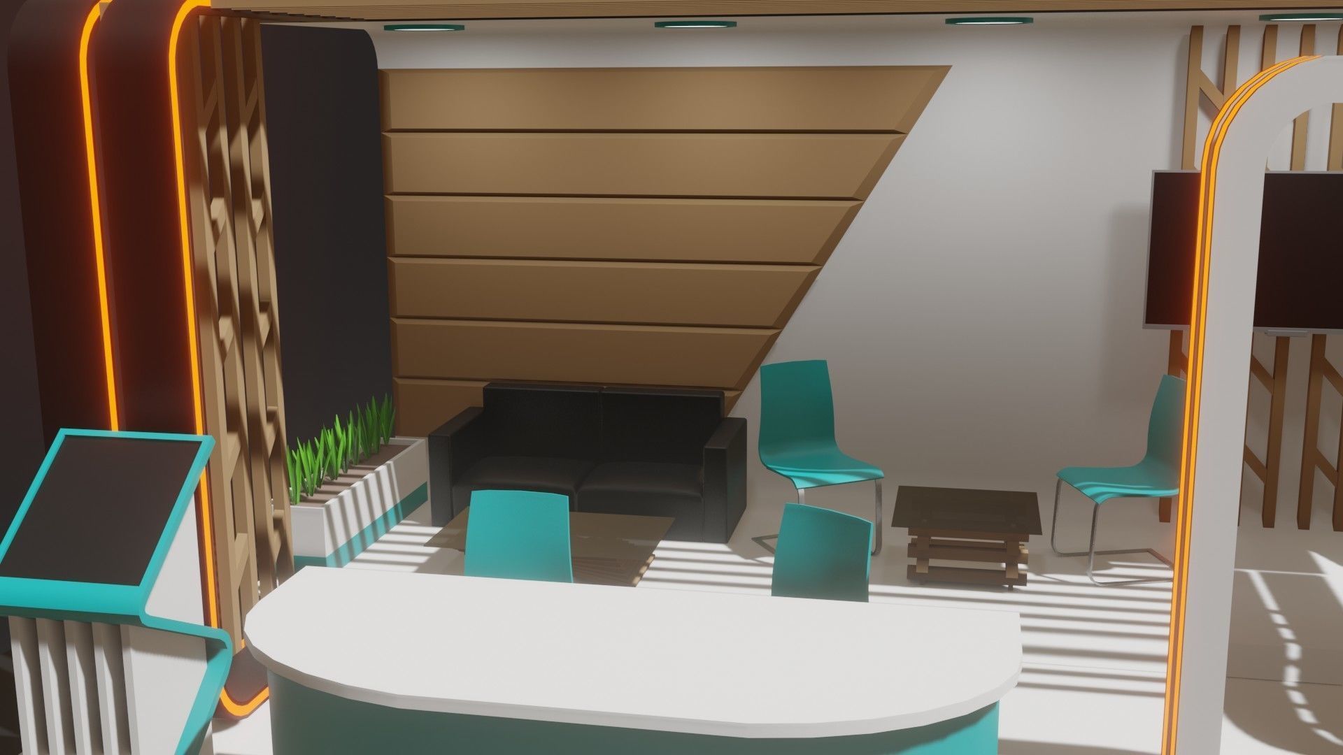 Exhibition Stand for Material Experimentation 3D Model Low-poly 3D model_11