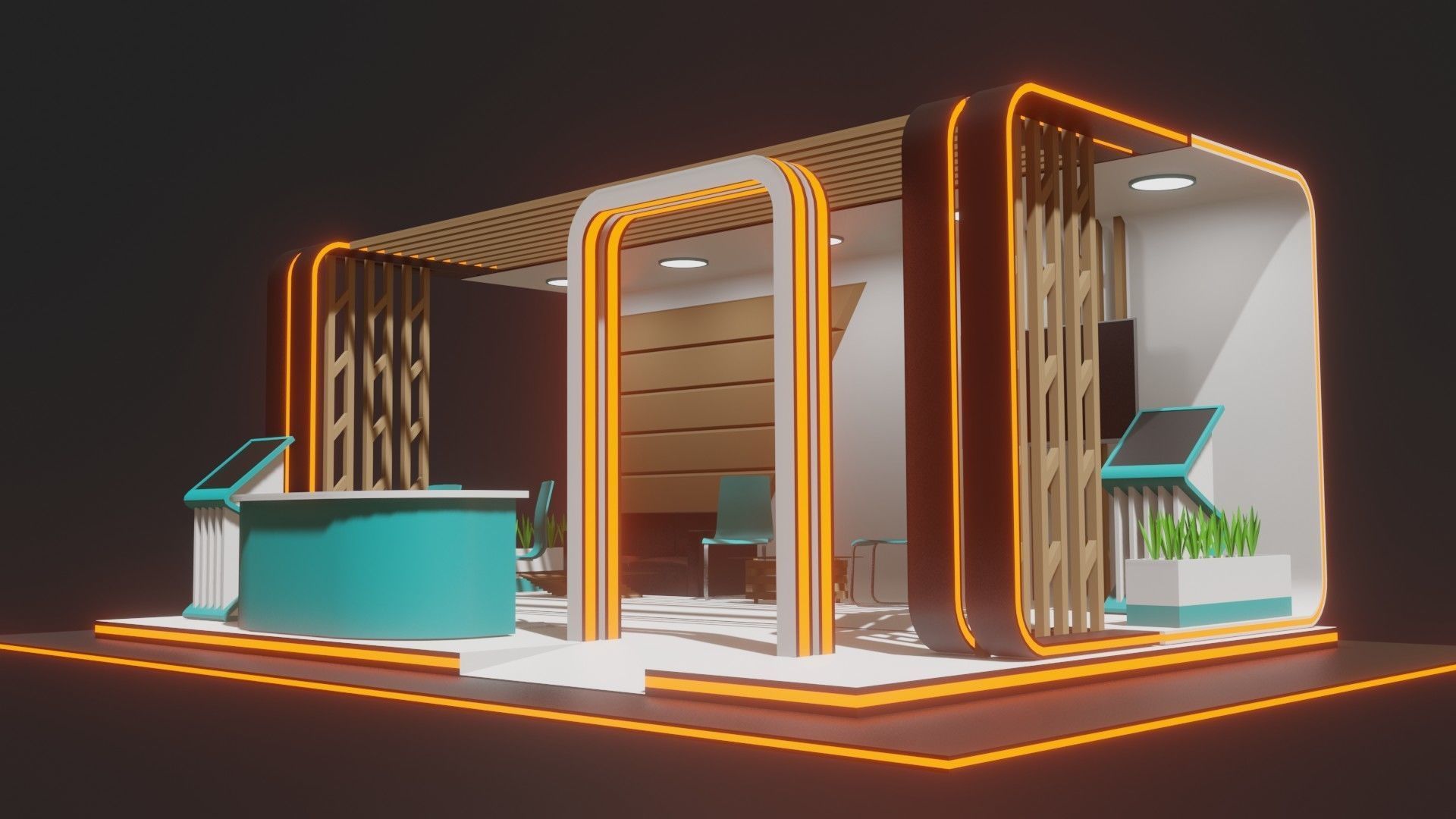 Exhibition Stand for Material Experimentation 3D Model Low-poly 3D model_2