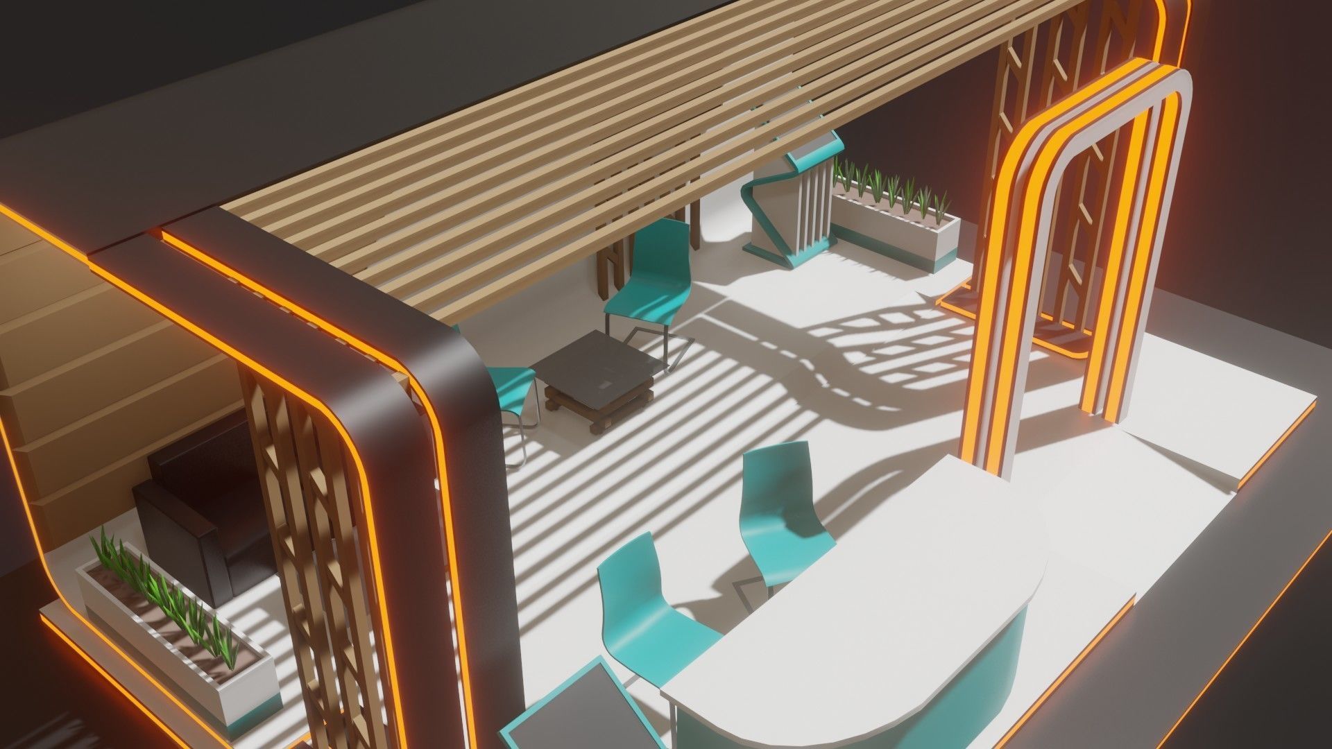 Exhibition Stand for Material Experimentation 3D Model Low-poly 3D model_19