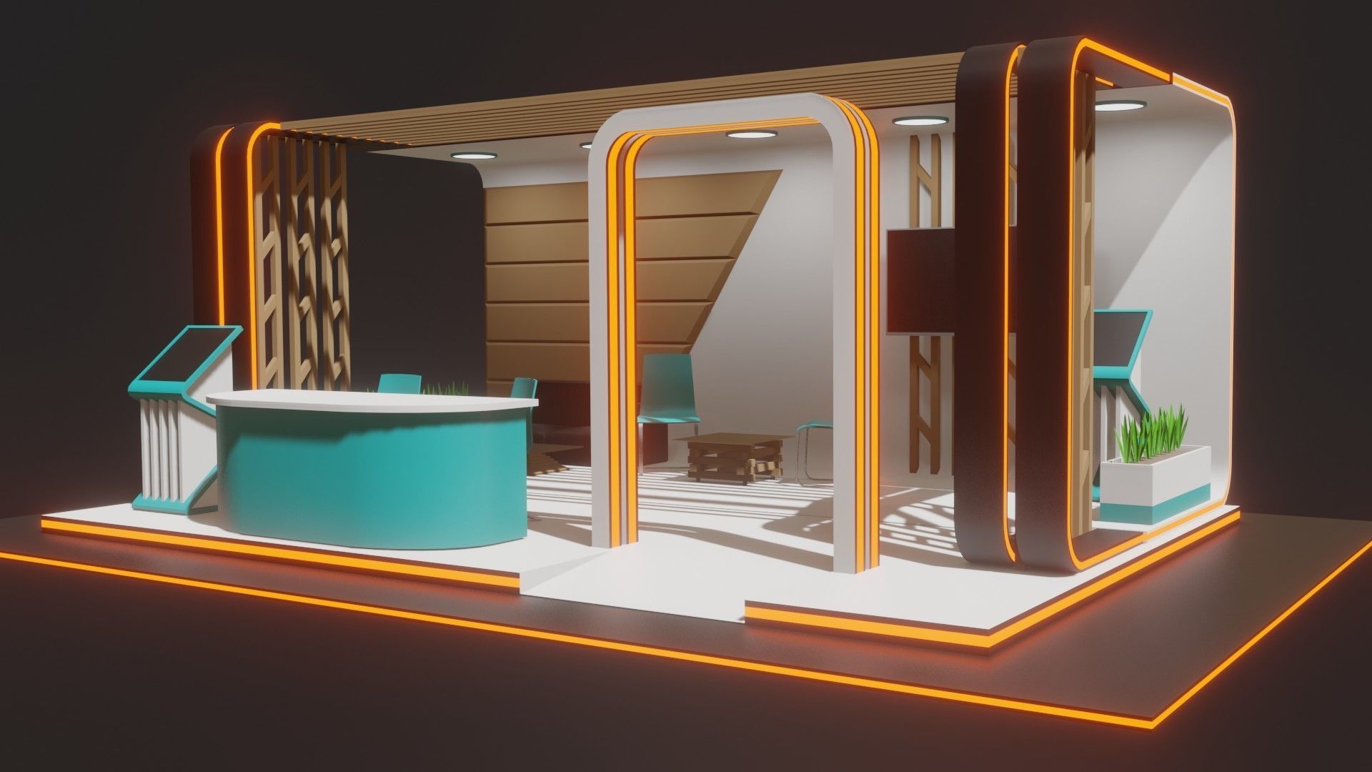 Exhibition Stand for Material Experimentation 3D Model Low-poly 3D model_13