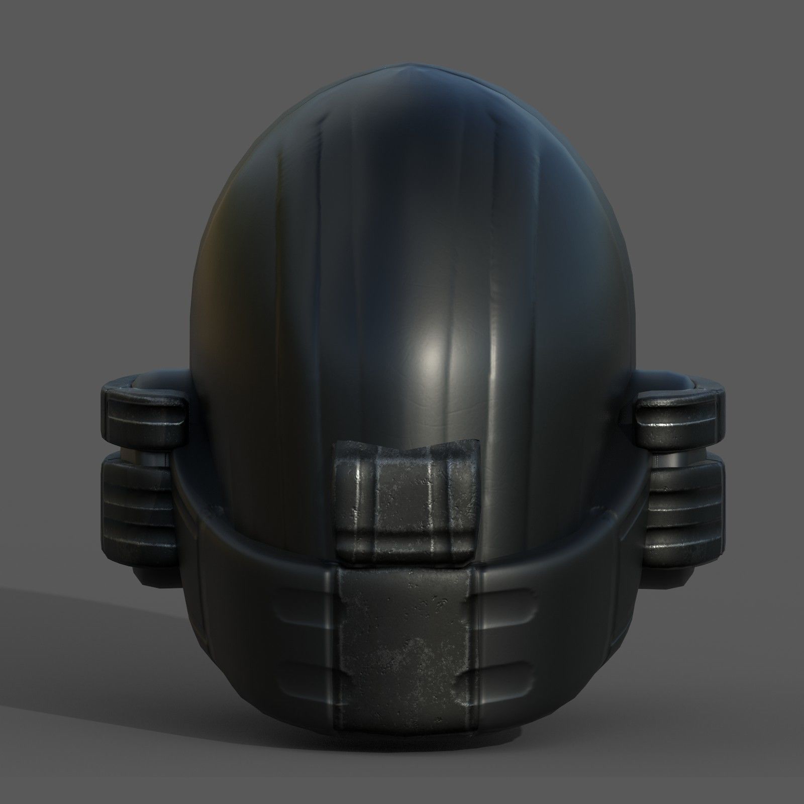 Helmet plastic mask protection pollution ball shaped Low-poly Low-poly 3D model_3