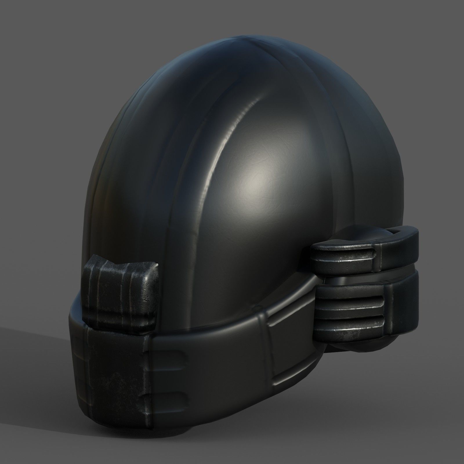 Helmet plastic mask protection pollution ball shaped Low-poly Low-poly 3D model_9