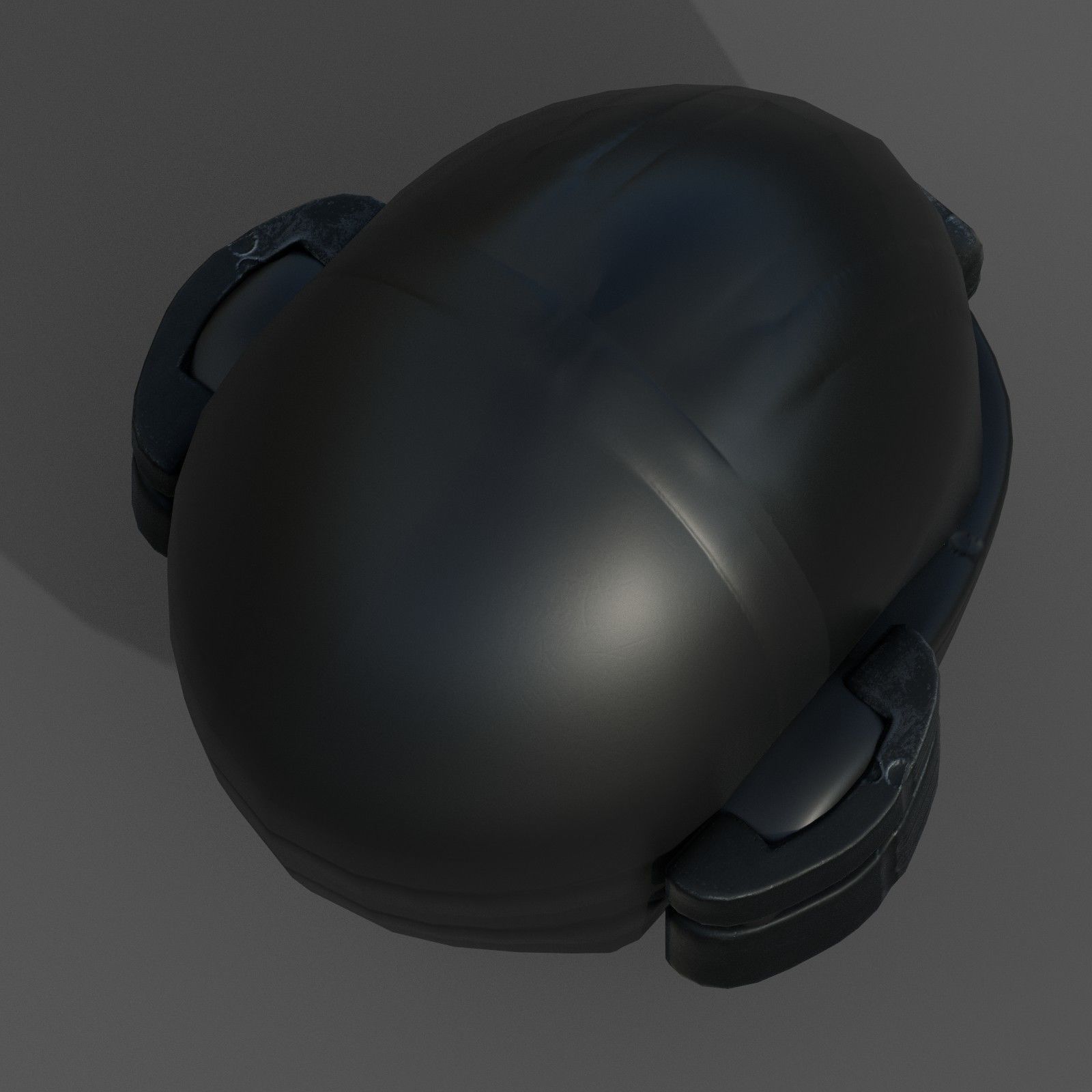 Helmet plastic mask protection pollution ball shaped Low-poly Low-poly 3D model_6