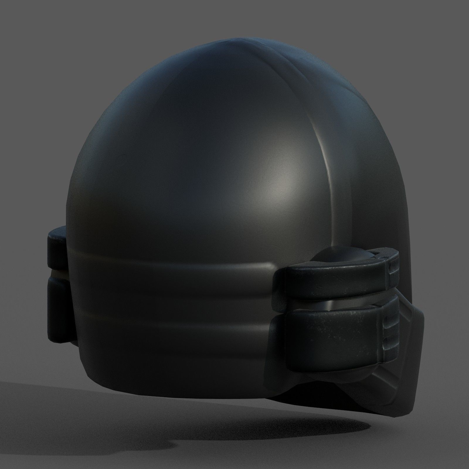 Helmet plastic mask protection pollution ball shaped Low-poly Low-poly 3D model_5