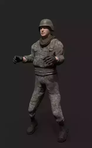 Army Man With Military Textures Pilot