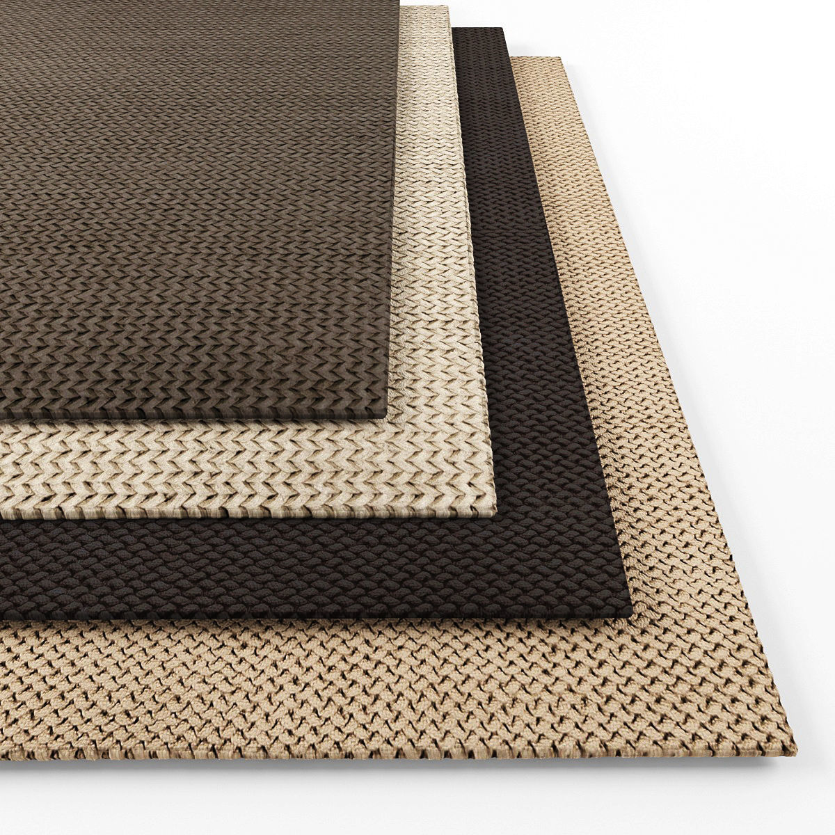 Rugs-833 set of rugs Low-poly 3D model_1