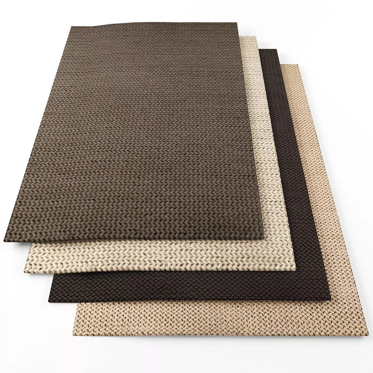 Rugs-833 set of rugs Low-poly 3D model_0