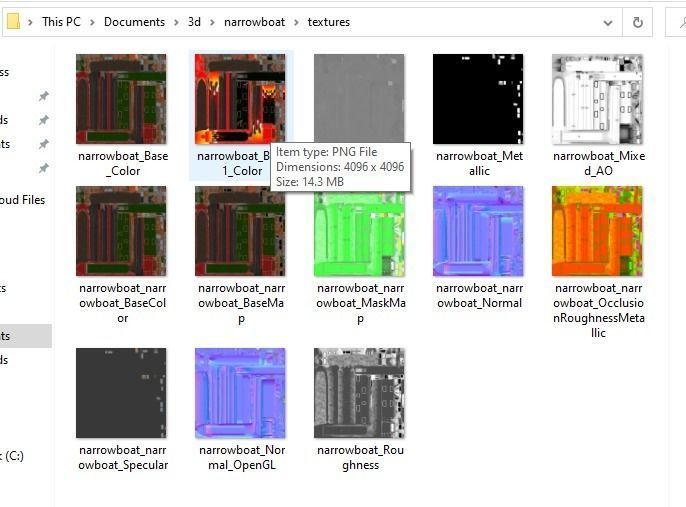 Narrowboat low poly two narrowboats Low-poly 3D model_30