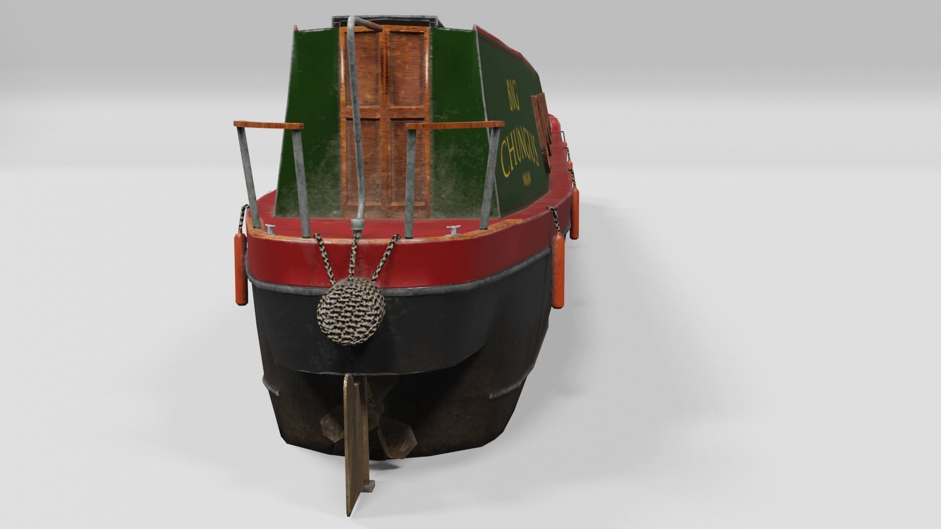 Narrowboat low poly two narrowboats Low-poly 3D model_11