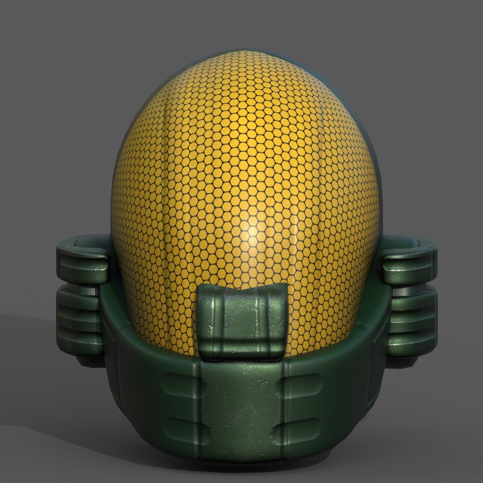 Helmet plastic mask protection pollution ball shaped Low-poly Low-poly 3D model_4