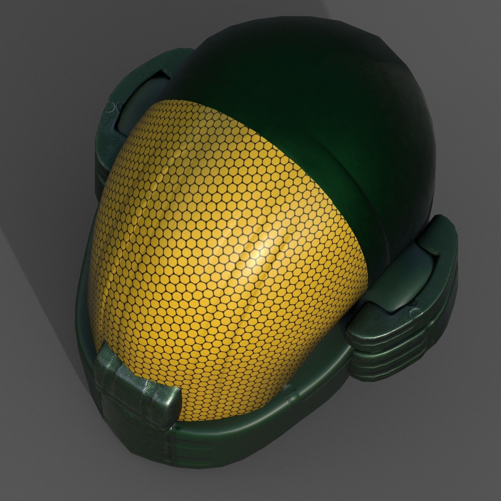 Helmet plastic mask protection pollution ball shaped Low-poly Low-poly 3D model_8