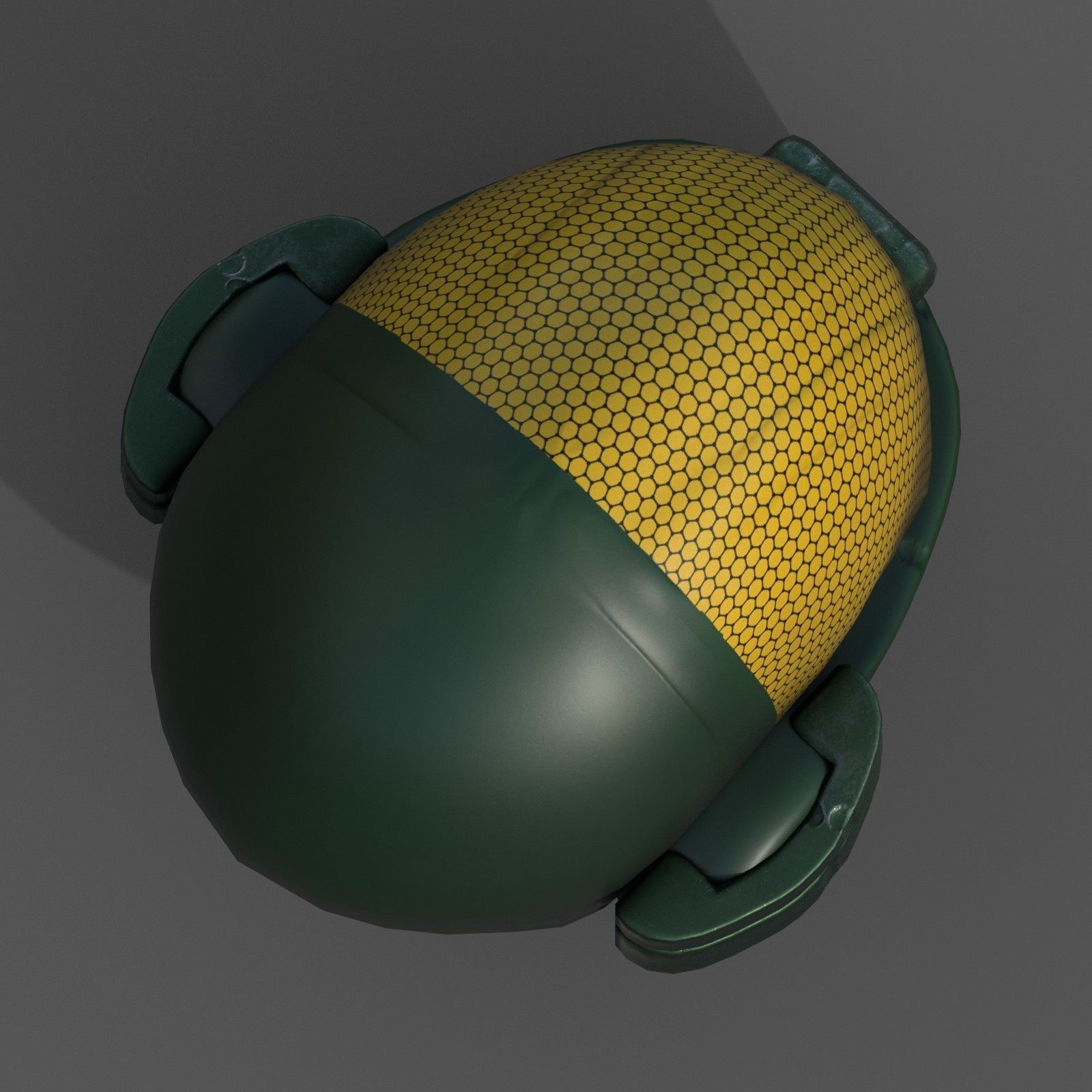 Helmet plastic mask protection pollution ball shaped Low-poly Low-poly 3D model_5