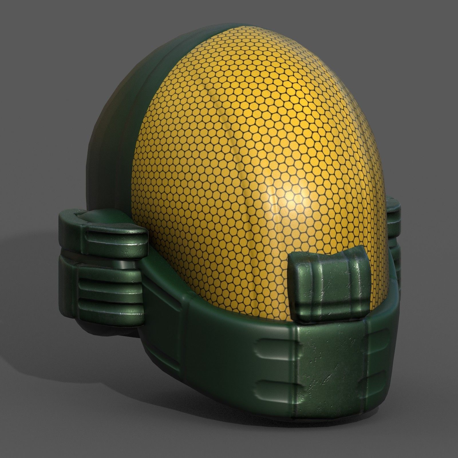 Helmet plastic mask protection pollution ball shaped Low-poly Low-poly 3D model_3