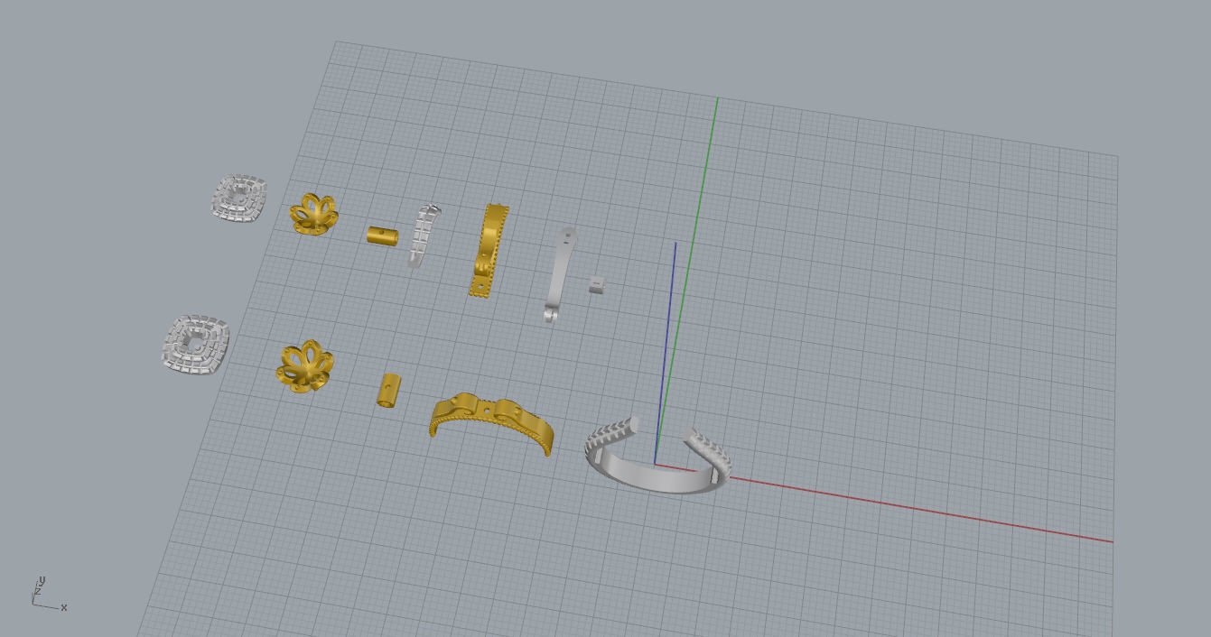 Ring and Earrings  3D print model_7