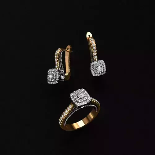 Ring and Earrings  3D print model