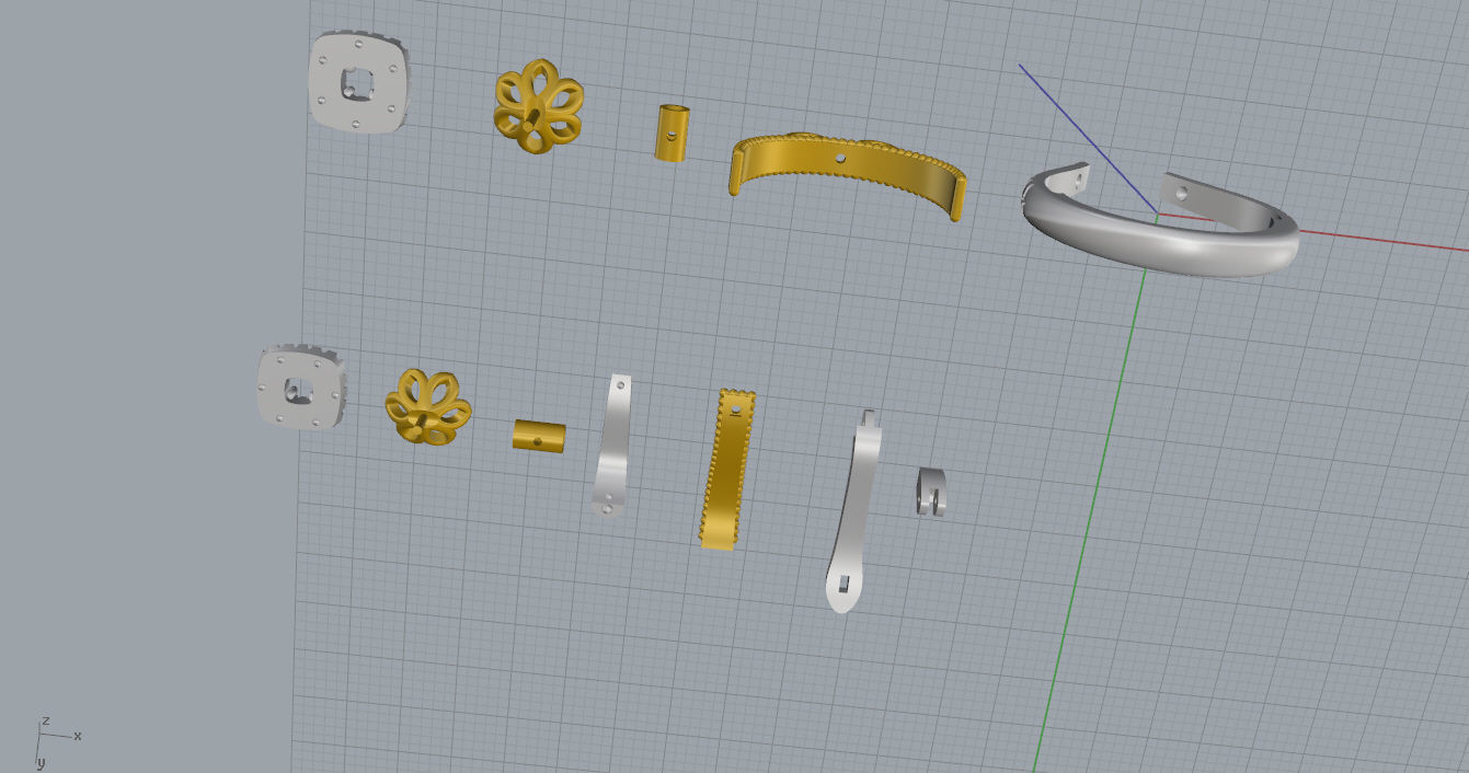 Ring and Earrings  3D print model_8