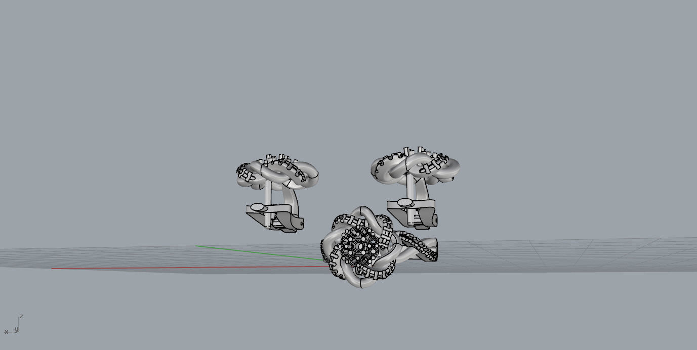 Ring and Earrings  3D print model_21