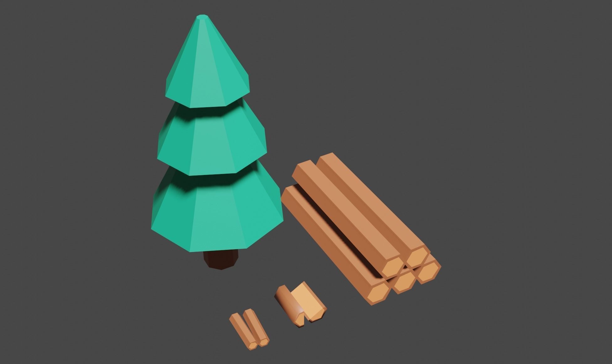 forest home pack Free low-poly 3D model_6