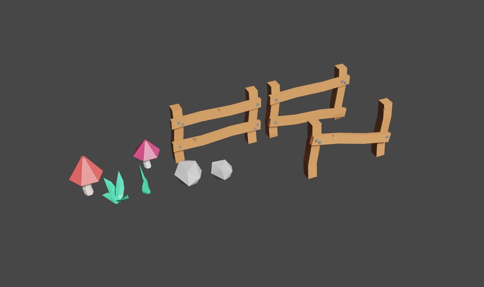 forest home pack Free low-poly 3D model_3