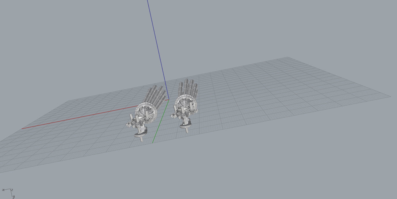 Earrings tassel with diamonds 3D print model_13