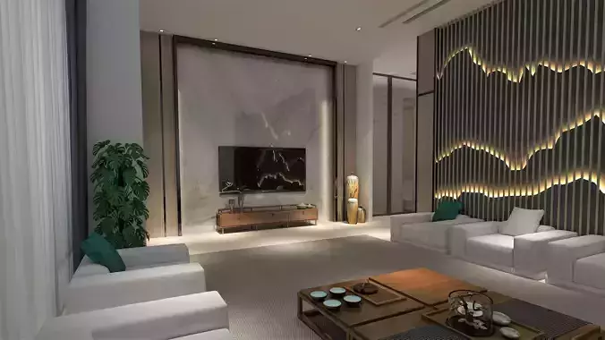 living  majlis focal view 