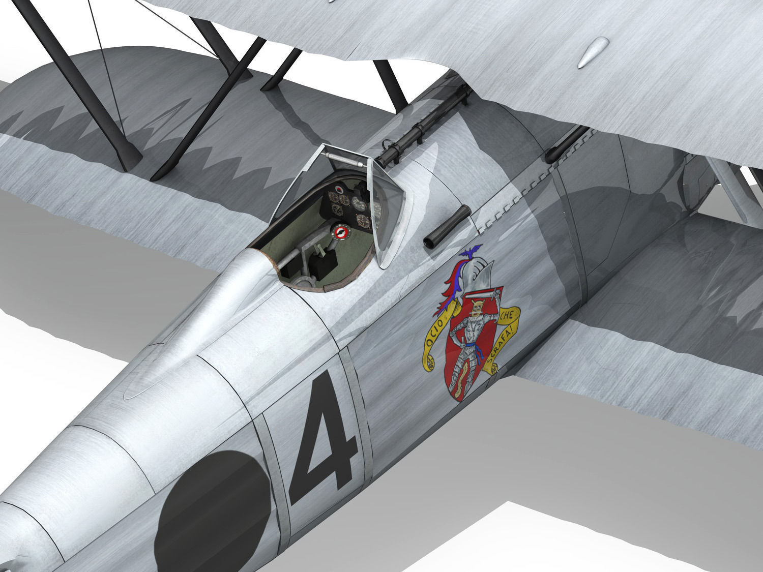 Fiat CR 32 - Italy Air Force - Gruppo Baleari 3D model_12