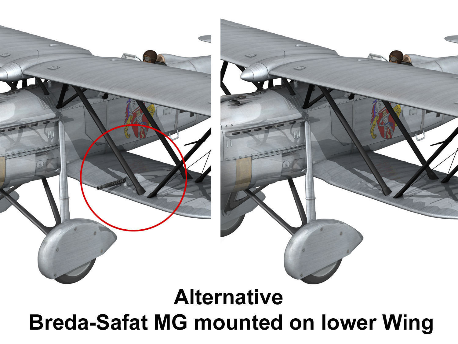 Fiat CR 32 - Italy Air Force - Gruppo Baleari 3D model_14