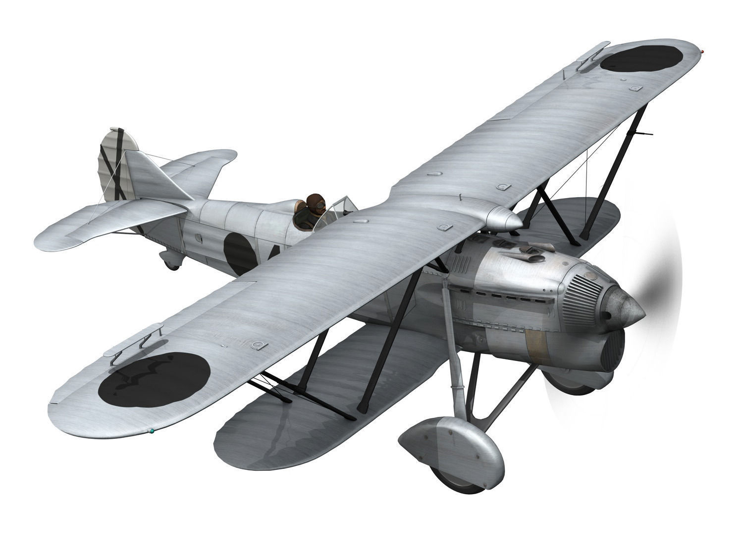 Fiat CR 32 - Italy Air Force - Gruppo Baleari 3D model_4