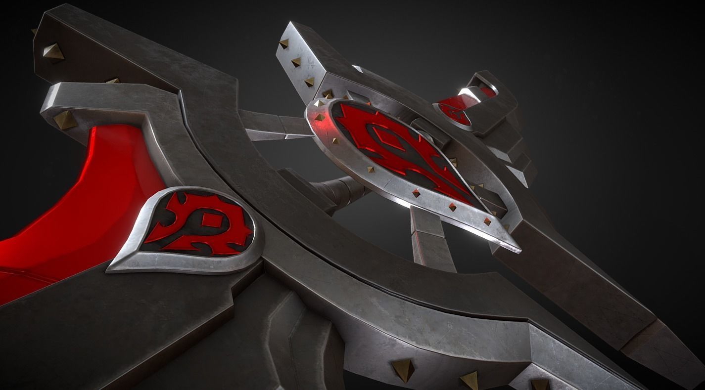 Horde Warglaive Low-poly 3D model_4