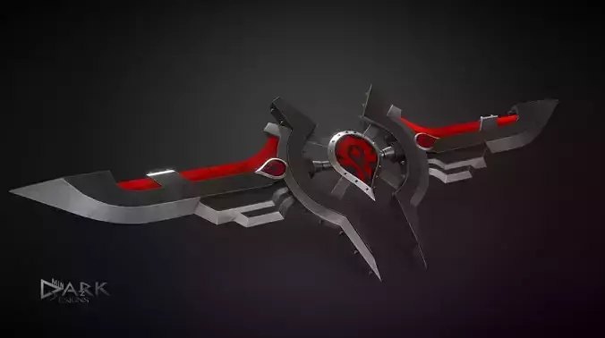 Horde Warglaive Low-poly 3D model