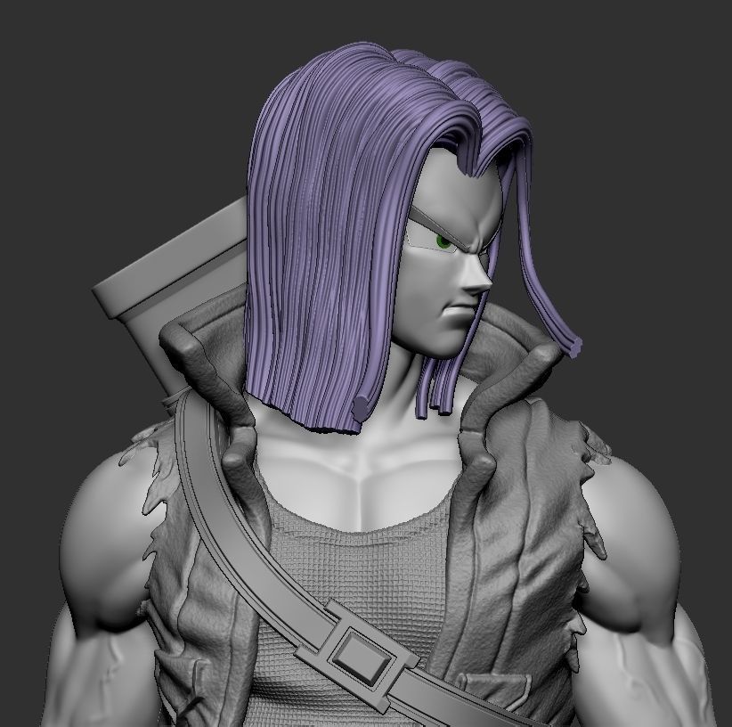 Trunks from Dragon Ball Z 3D Printable Statue 3D print model_6