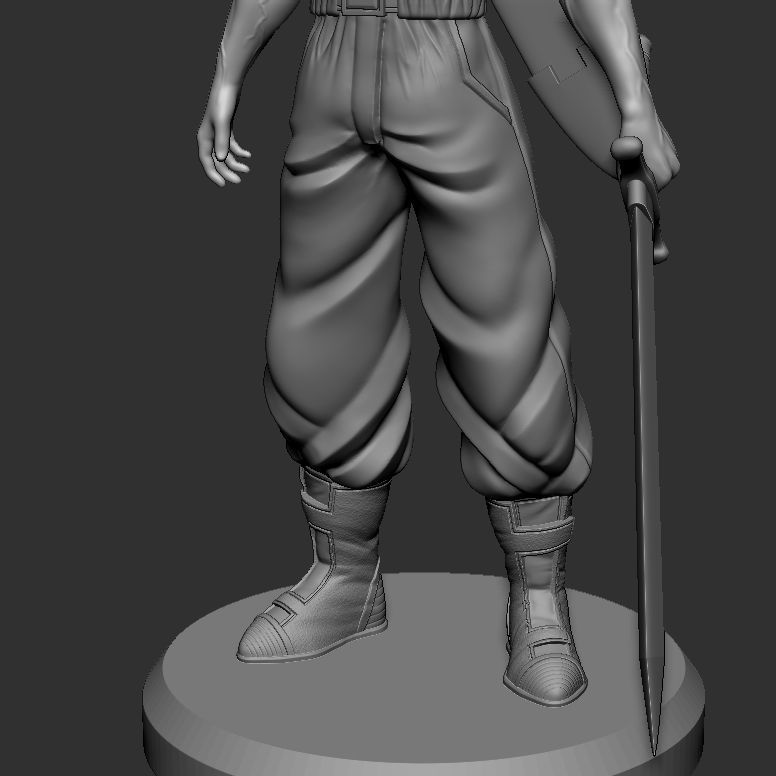 Trunks from Dragon Ball Z 3D Printable Statue 3D print model_9
