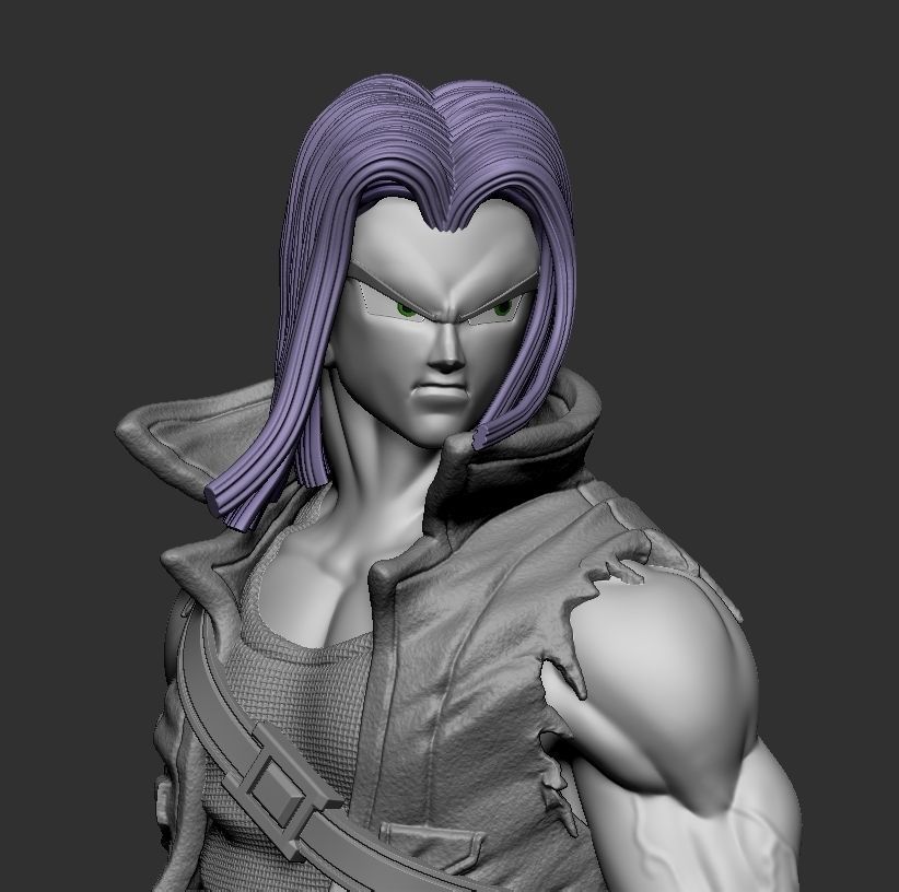 Trunks from Dragon Ball Z 3D Printable Statue 3D print model_4