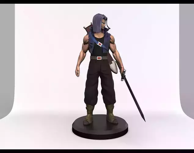 Trunks from Dragon Ball Z 3D Printable Statue 3D print model
