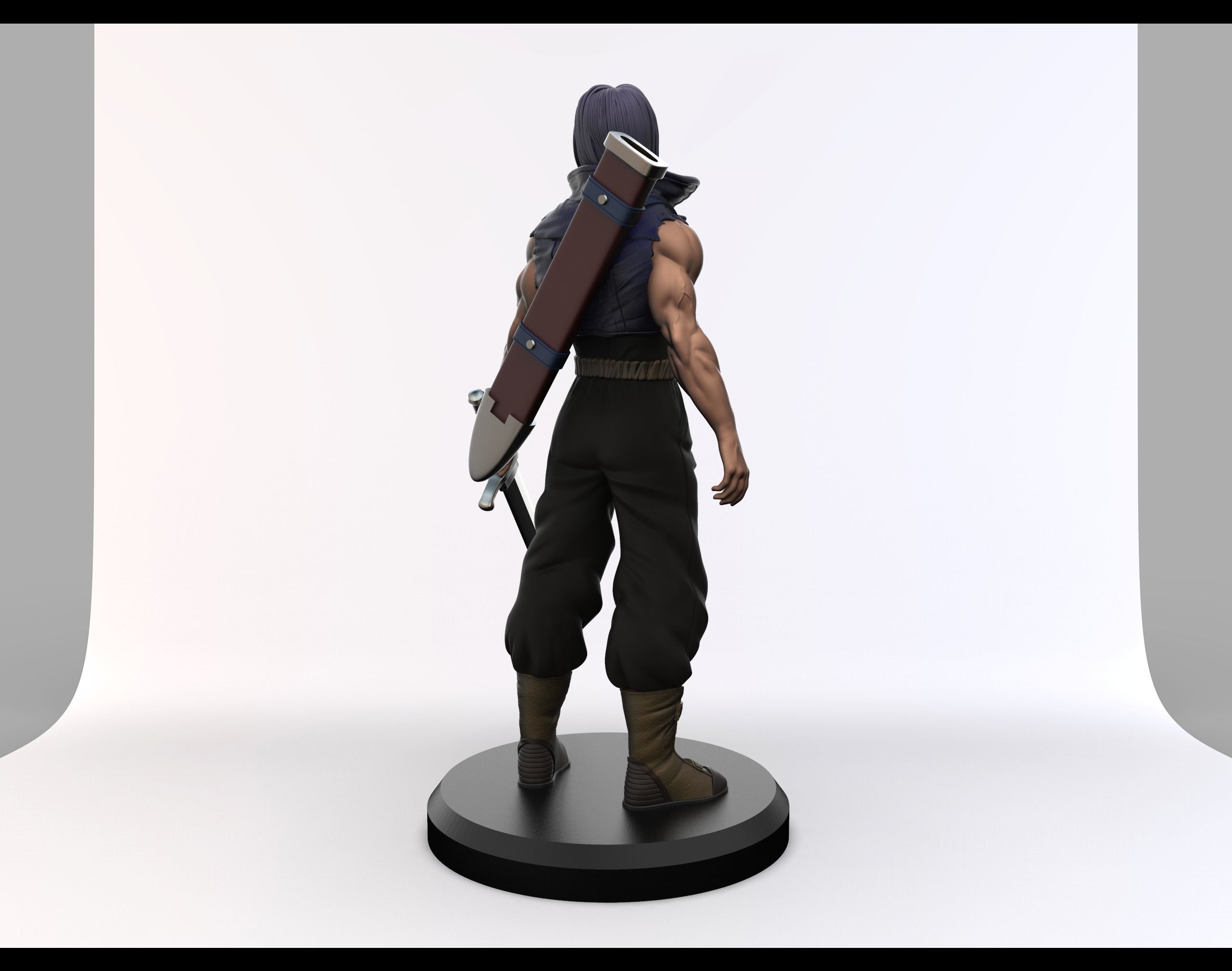 Trunks from Dragon Ball Z 3D Printable Statue 3D print model_2