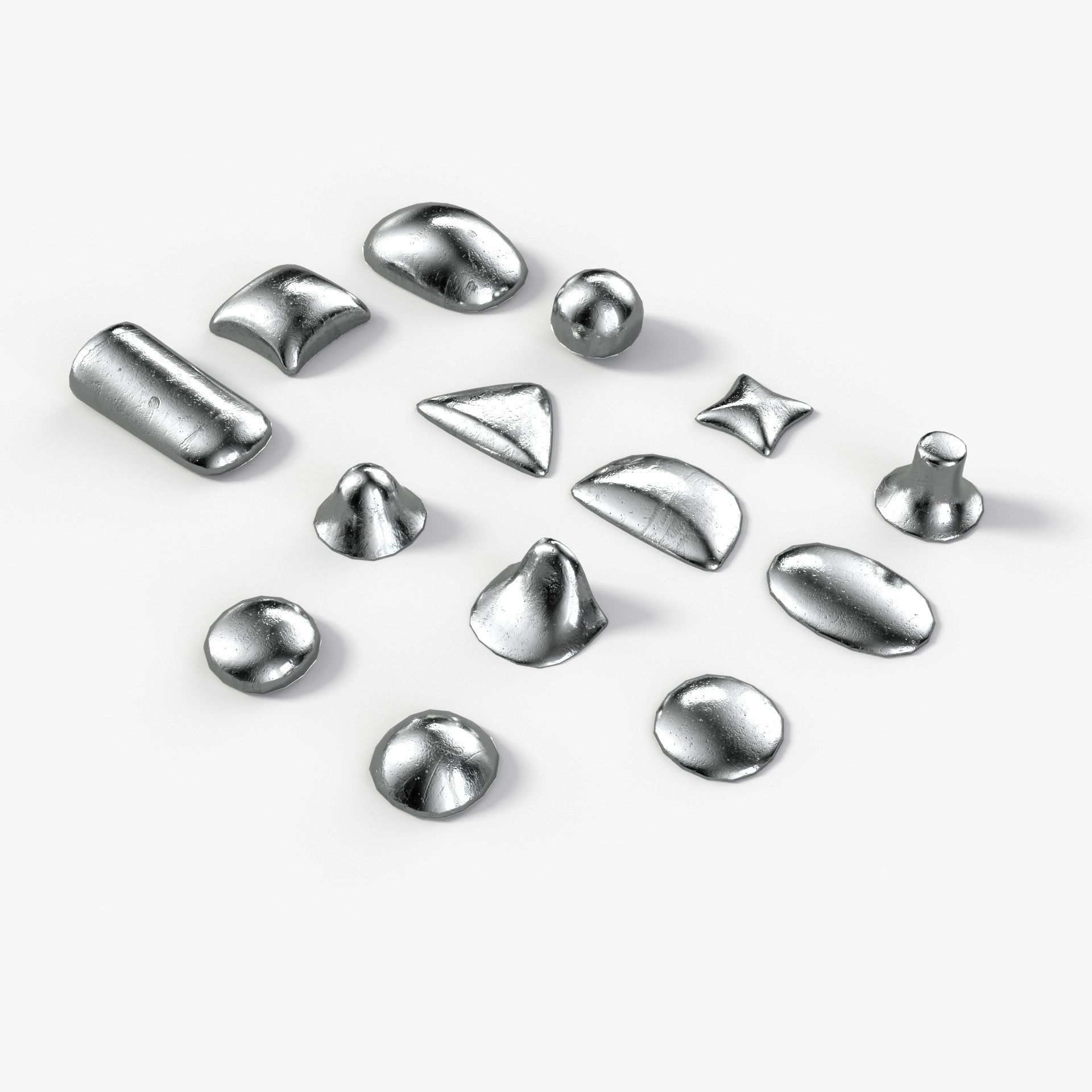 circuit Board Solder Blocks set with 4 different Texture sets 3D model_3