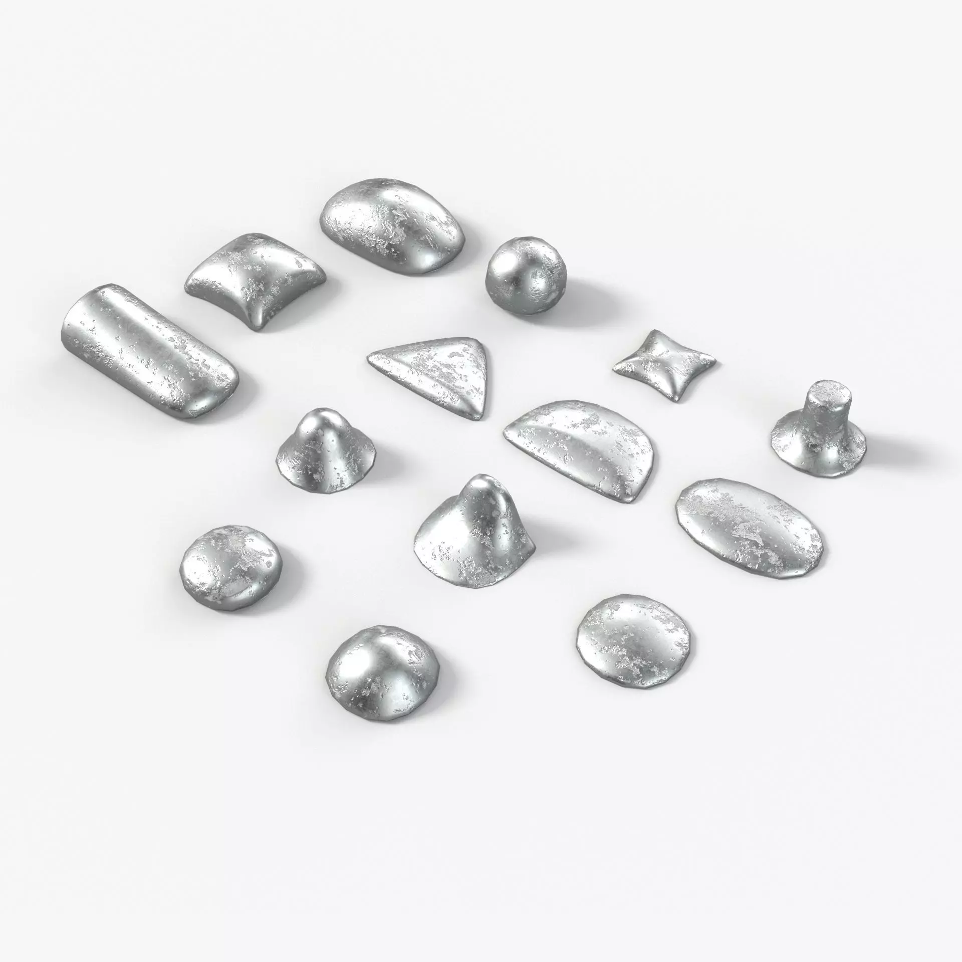 circuit Board Solder Blocks set with 4 different Texture sets 3D model_0