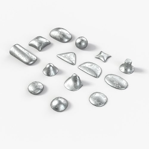 circuit Board Solder Blocks set with 4 different Texture sets 3D model