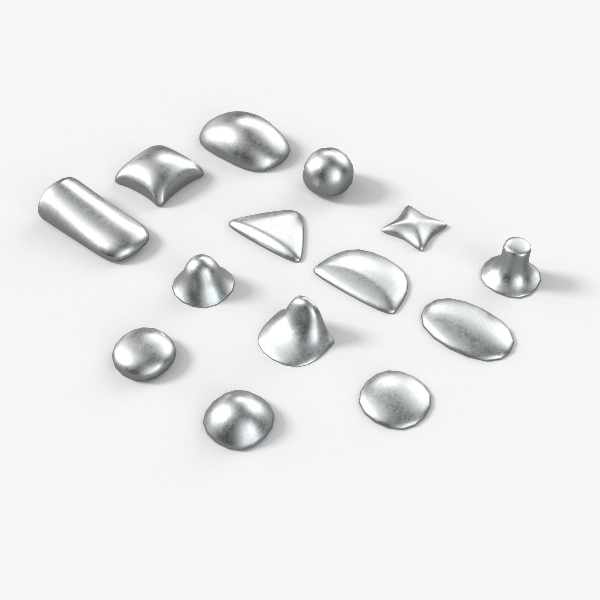 circuit Board Solder Blocks set with 4 different Texture sets 3D model_2