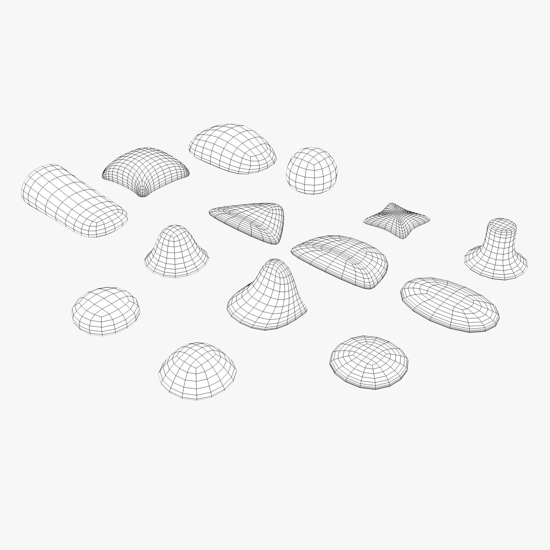 circuit Board Solder Blocks set with 4 different Texture sets 3D model_7