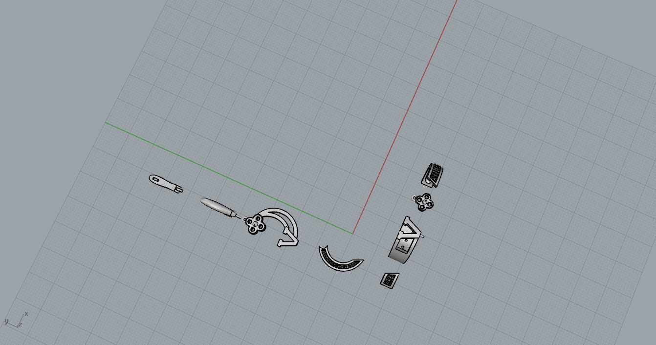 Ring and Earrings  3D print model_12