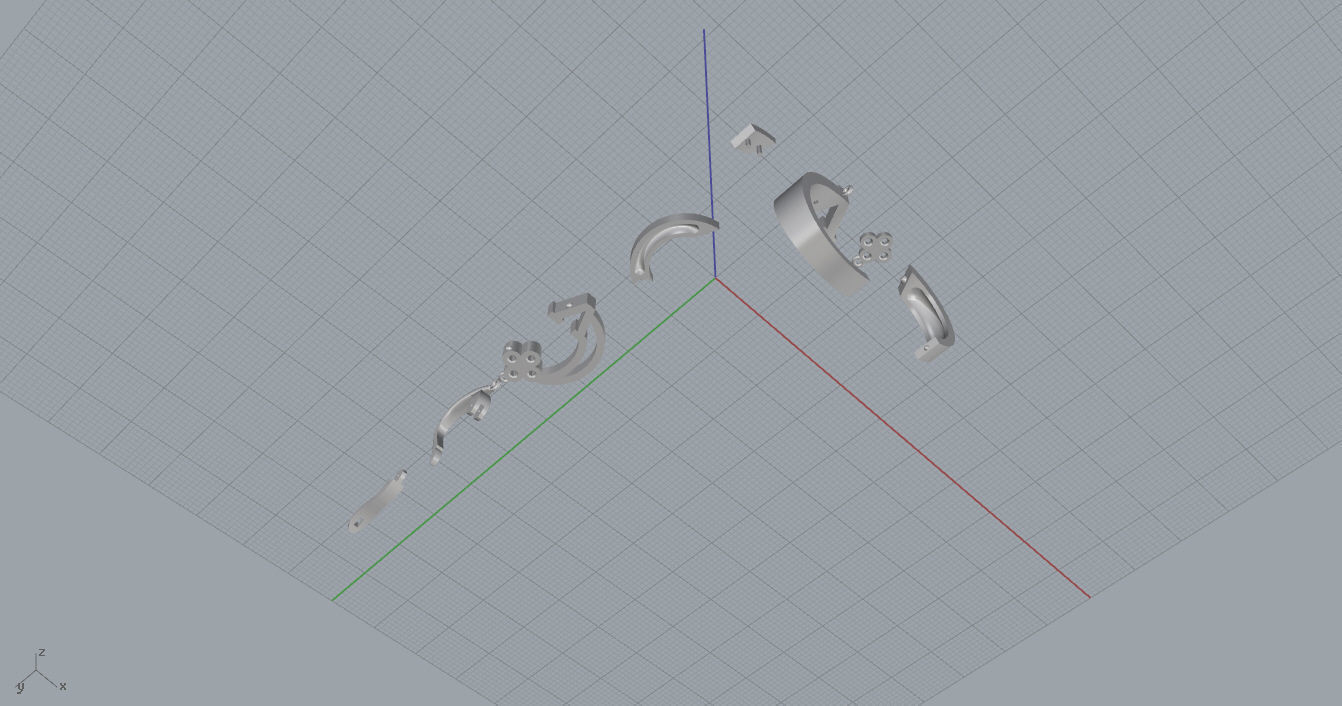 Ring and Earrings  3D print model_11