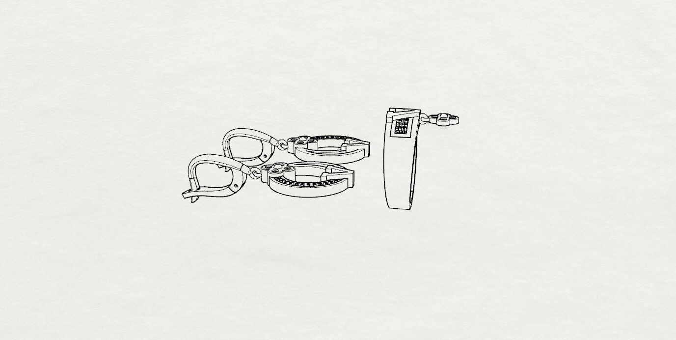 Ring and Earrings  3D print model_15