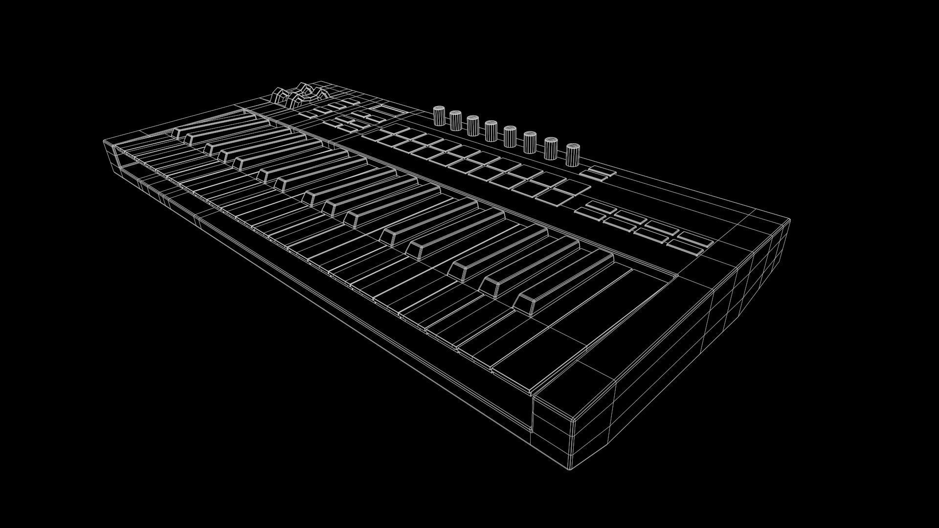 Novation Launchkey 37 MKIII Low-poly 3D model_8