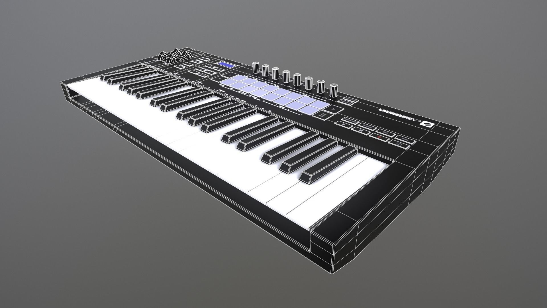 Novation Launchkey 37 MKIII Low-poly 3D model_9