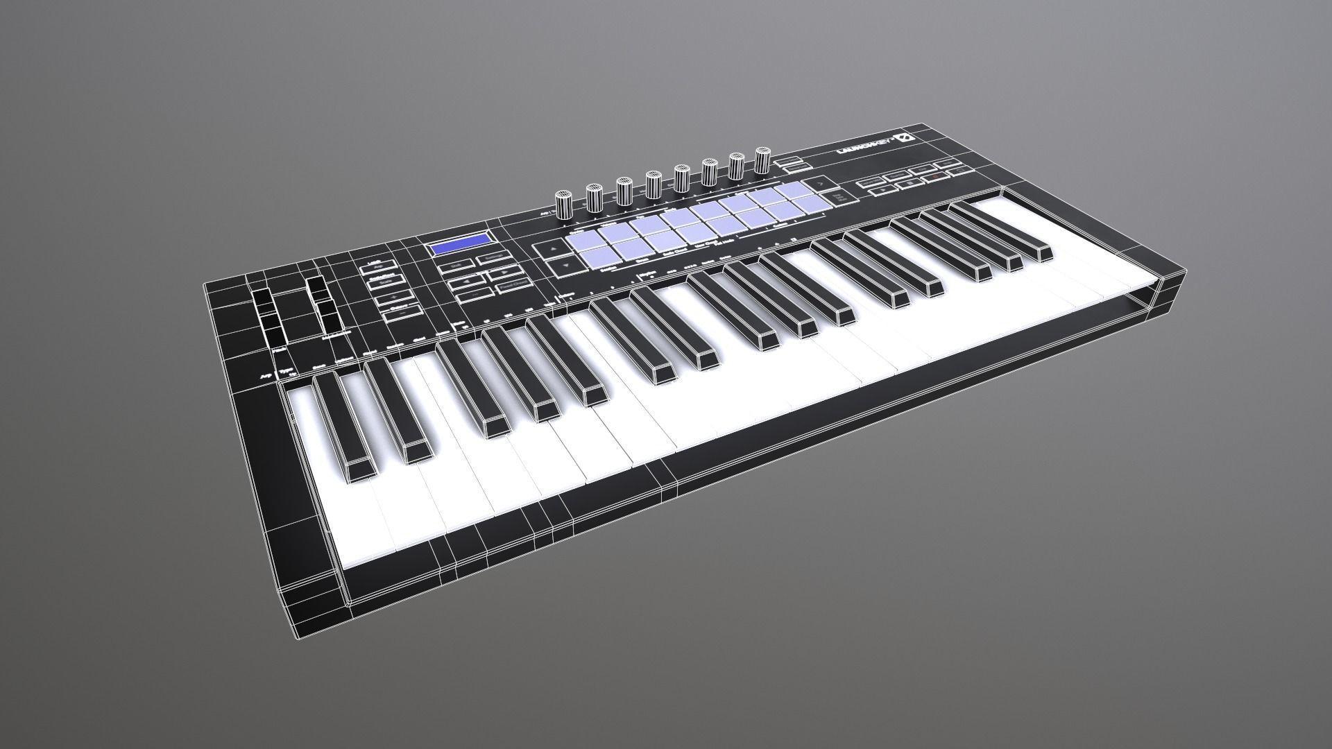 Novation Launchkey 37 MKIII Low-poly 3D model_7
